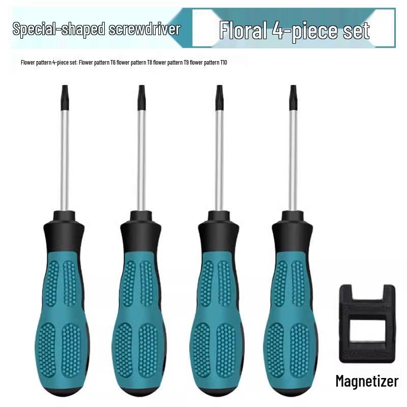 Multi-Functional Screwdriver Set with Triangle, Plum Blossom, U-Shaped, and Cross Heads for Household Use