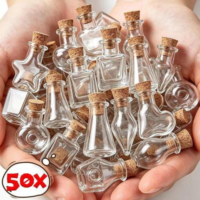 Mini Drifting Wunschflaschen 10/20/50 Stück mit Stopfen DIY Dekorations-Kits für Hochzeitstisch Schreibtisch Ornamente