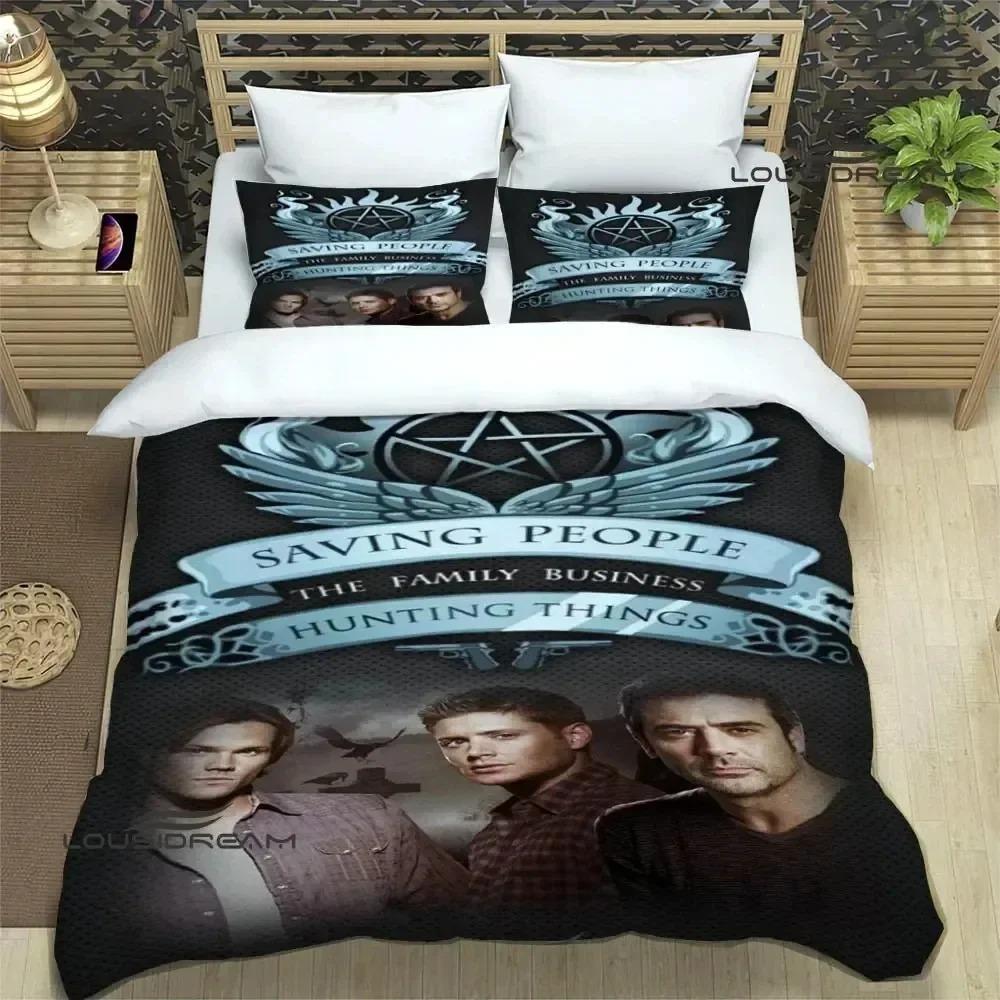 Supernatural Die Jagd beginnt Bettwäsche-Set Schlafzimmer Weich Modern Bettüberwürfe Bequem Kinder Bettbezug Deckenbezug Und Kissenbezug
