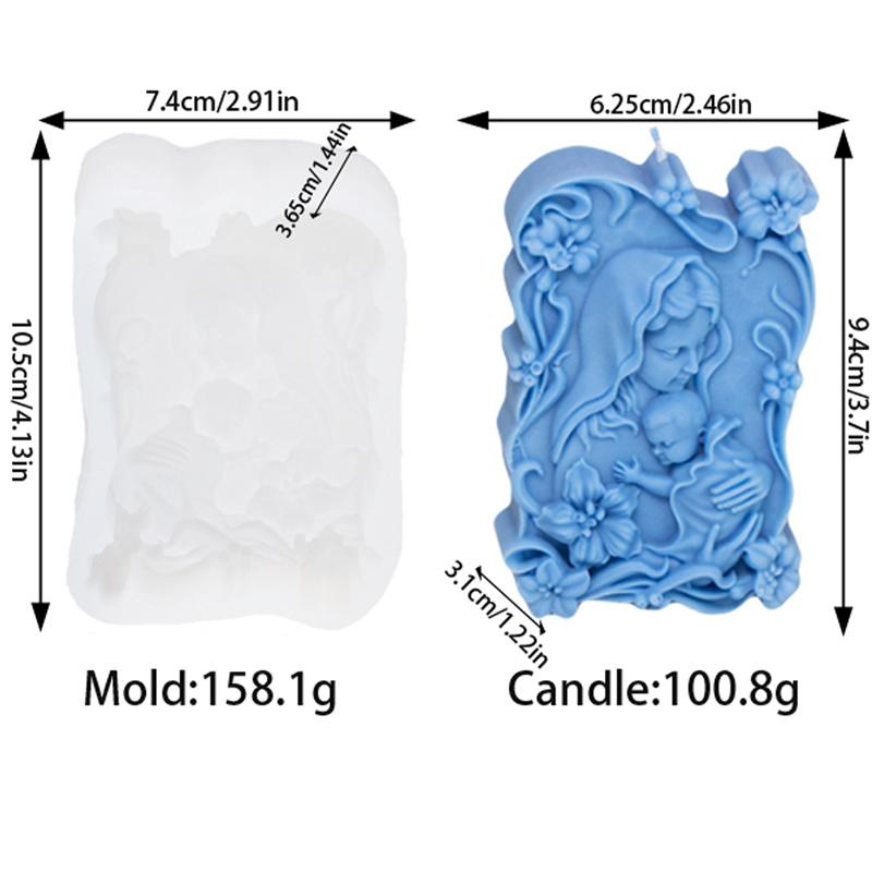 Mother Holding Baby Craft Silicone Soap Mold Mother's Day Silicone Mold Handmade Aromatherapy Gypsum Candle Soap Making Supplies