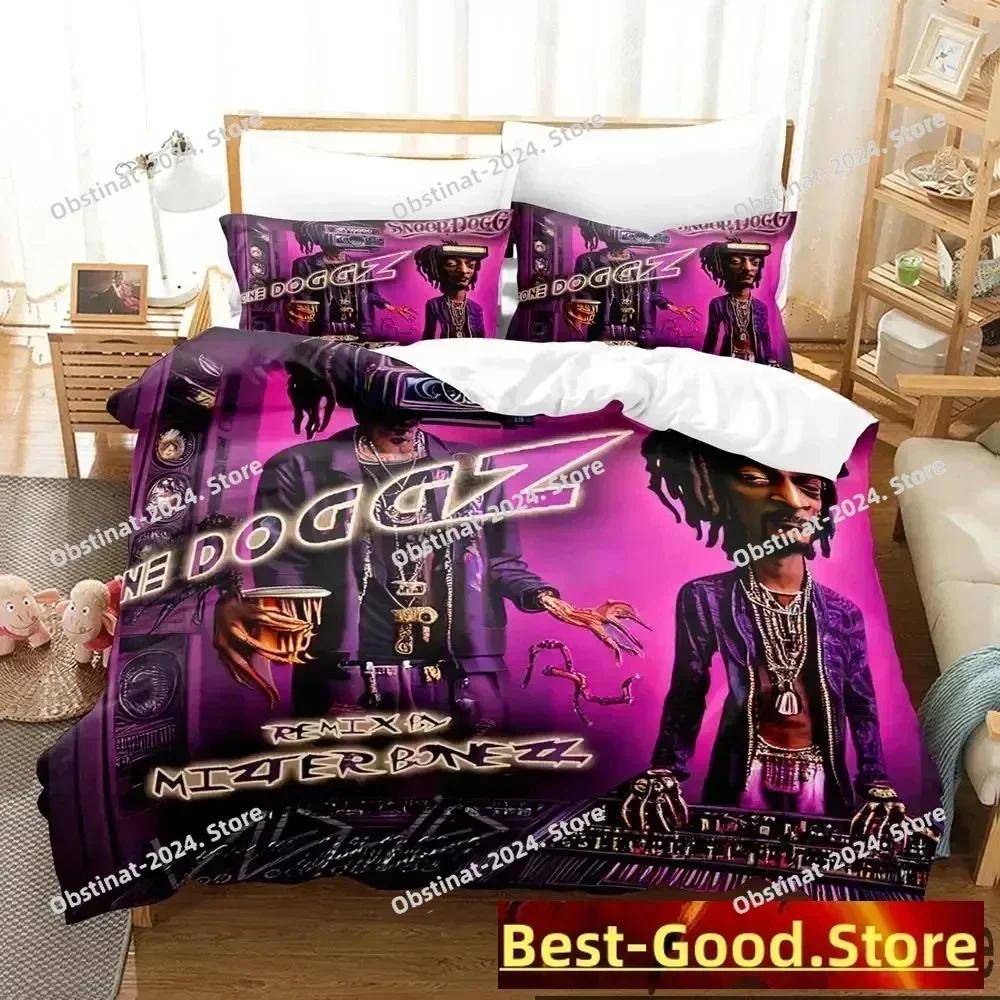 3D Snoop Dogg Rapper Bedding Set Printed single Comforter Quilt Bed Cover Duvet Cover Pillow Case 3 Pieces Sets Kids Adult Size