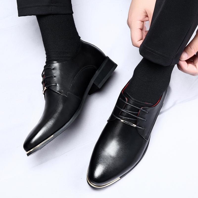 Fashion luxury Business Wedding Derby Men's Leather Shoes Minimalist and versatile styles Outdoor men's shoes for parties and office