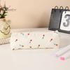 Soft Fabric Pencil Case Cute Floral Case, Mini Cotton Pouch for Pens Pencils Erasers, Lightweight Daily Use Pen Zipper Storage Bag Students,