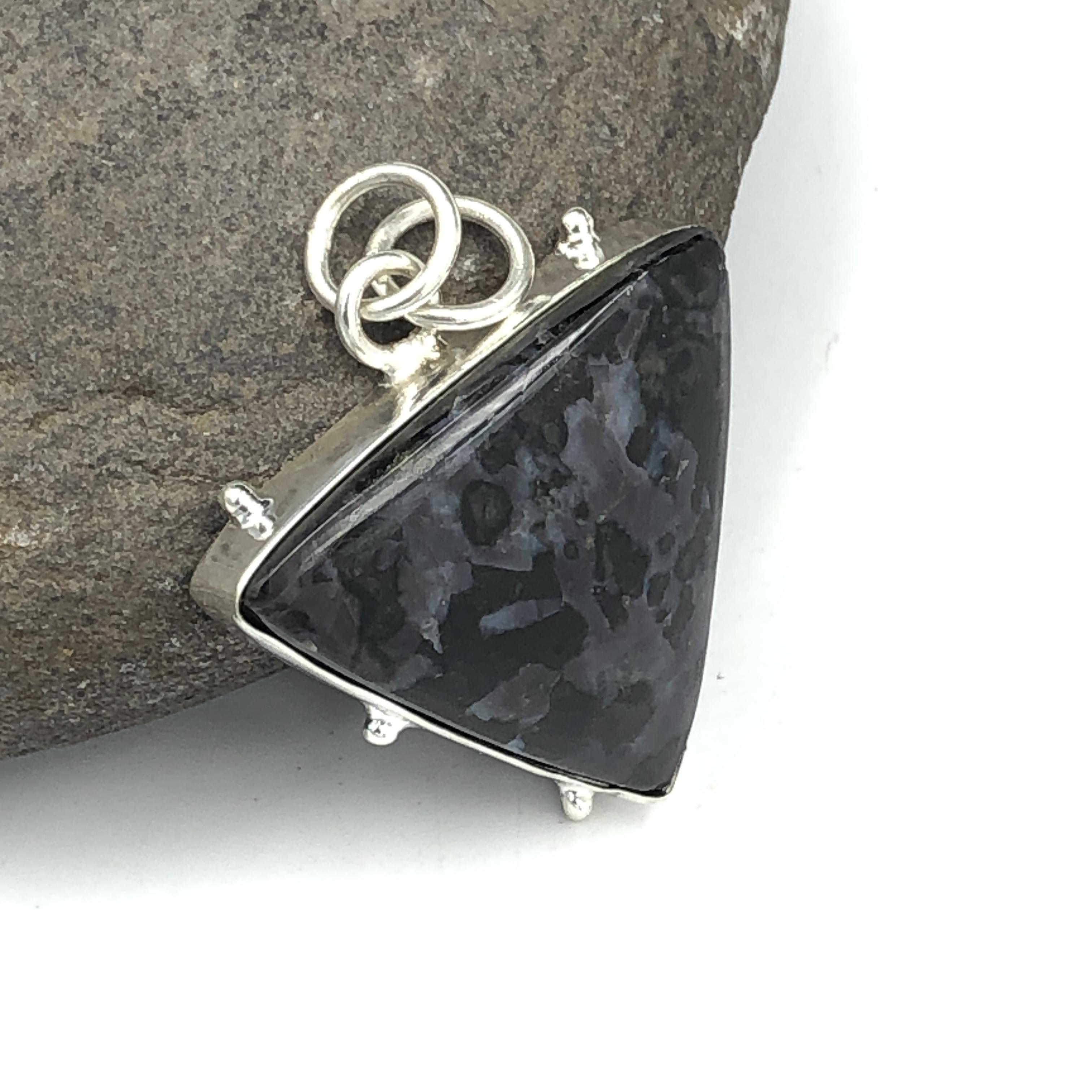 

Natural Milky Stone Gemstone 925 Sterling Silver Jewelry Designer Pendant 1.41 AJP-212
