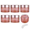 10g Cream Containers, Set of 6, Glass Cream Cases, Light-Proof, Hand Cream Containers, Ointment Containers, Aroma Cream Storage, Small Dividers, Refil