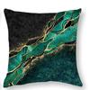 Home Decor Malachite & Gold Marbled Pattern Pillow Covers Pattern Cushion Cover Suitable For Sofa Bedroom Car Pillow Cover