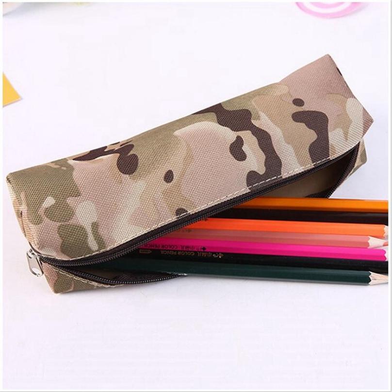 Fashion Boys Creative Military Student Pencil Case Stationery Storage Bag