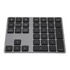 Black 34 Keys Mini Numpad Wireless Bluetooth Numeric Keypad For Apple PC