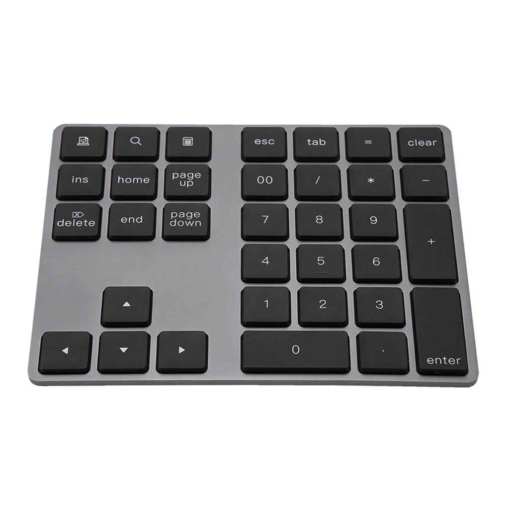 Black 34 Keys Mini Numpad Wireless Bluetooth Numeric Keypad For Apple PC