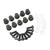 M5 Motorcycle Windshield Bolts Nuts Gaskets Set Aluminum Alloy Rubber Replacement for Suzuki Black