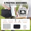 Wood Stove, 80 inch, Stainless Steel Camping Tent Stove, Portable Wood Burning Stove with Chimney Pipes & Gloves, 700in³Firebox Hot Tent Stove for