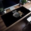 Gaming Mouse PadLarge Desk MatAntislip Rubber Base Stitched Edges Funny Cat Watermelon Art Print Extended Office Gamer Mat
