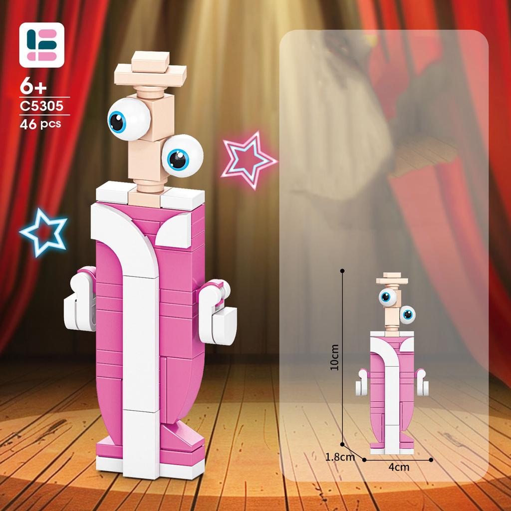 New The Amazing Digital Circus Anime Figures Building Block Horror Game Cartoon Cute Doll Block Model Set Toys for Kids Gifts