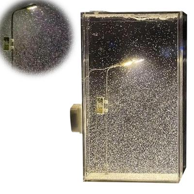 DIY Schneeszene Licht Straßenlaterne Schneeflockenlampe Bausatz Tischplatte Selbstmontage Schneelandschaft Nachtlicht Geschenk für Freunde