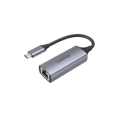 Adaptateur USB C Vers RJ-45 - UNITEK - U1312A - 0,5 M - Contacts En Aluminium - Gris