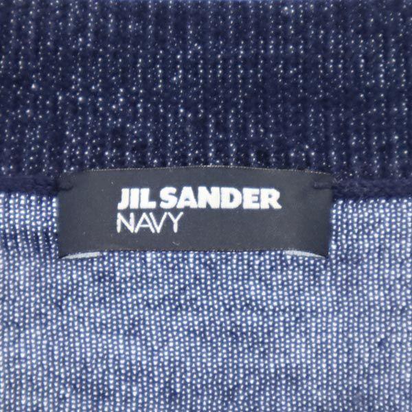 JIL SANDER NAVY wool Long sleeve V neck knit M Zen system sweater Women Used