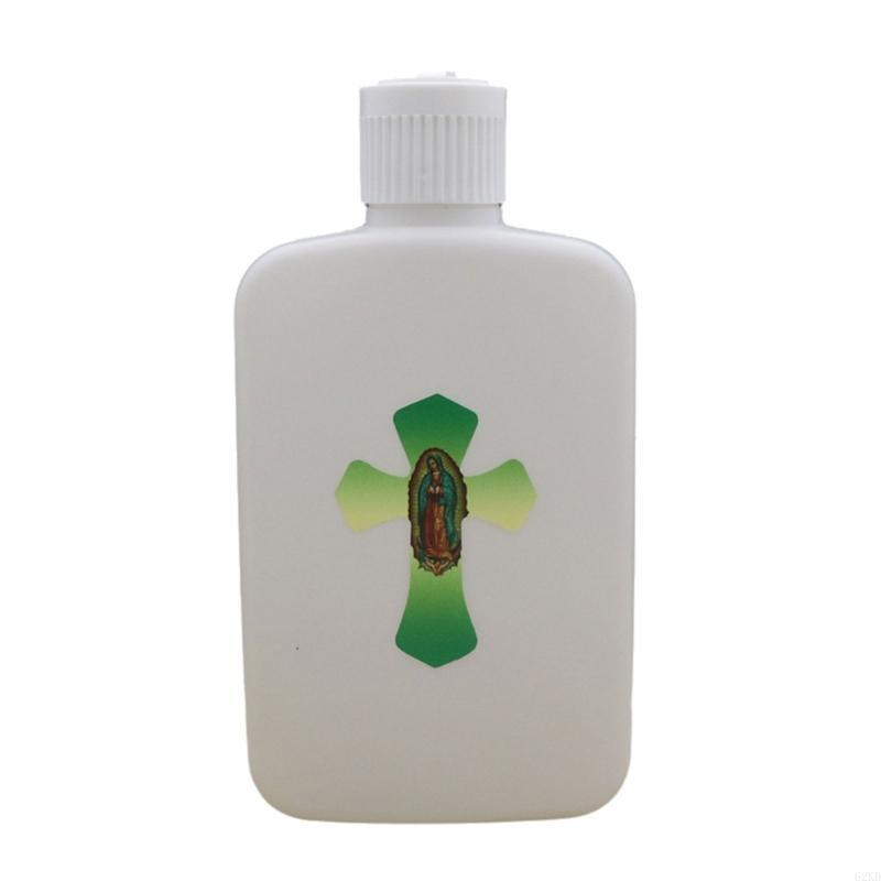 62KD Holy Water Bottle Religious Refillable Holy Water Container Baptisms Lotion Bottle with Screw Lid Catholic Accessories