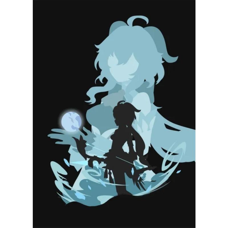 

Видеоигра Genshin Impact Poster, Xiao Barbara Keqing, настенная картина, картина на холсте, принты, гостиная, домашний декор 21cm×30cm NoFrame
