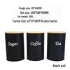 Bamboo Lid Tin Box for Sugar, Tea, and Coffee In Minimalist Style