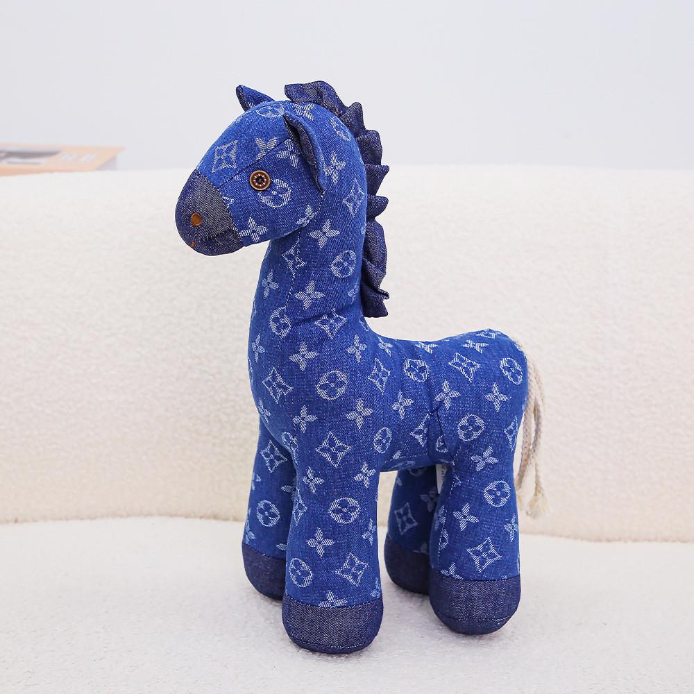 

Cowboy Plush Horse Car Ornament With Soft Polyester Filling For Car Decor And Gift Cow,25cm