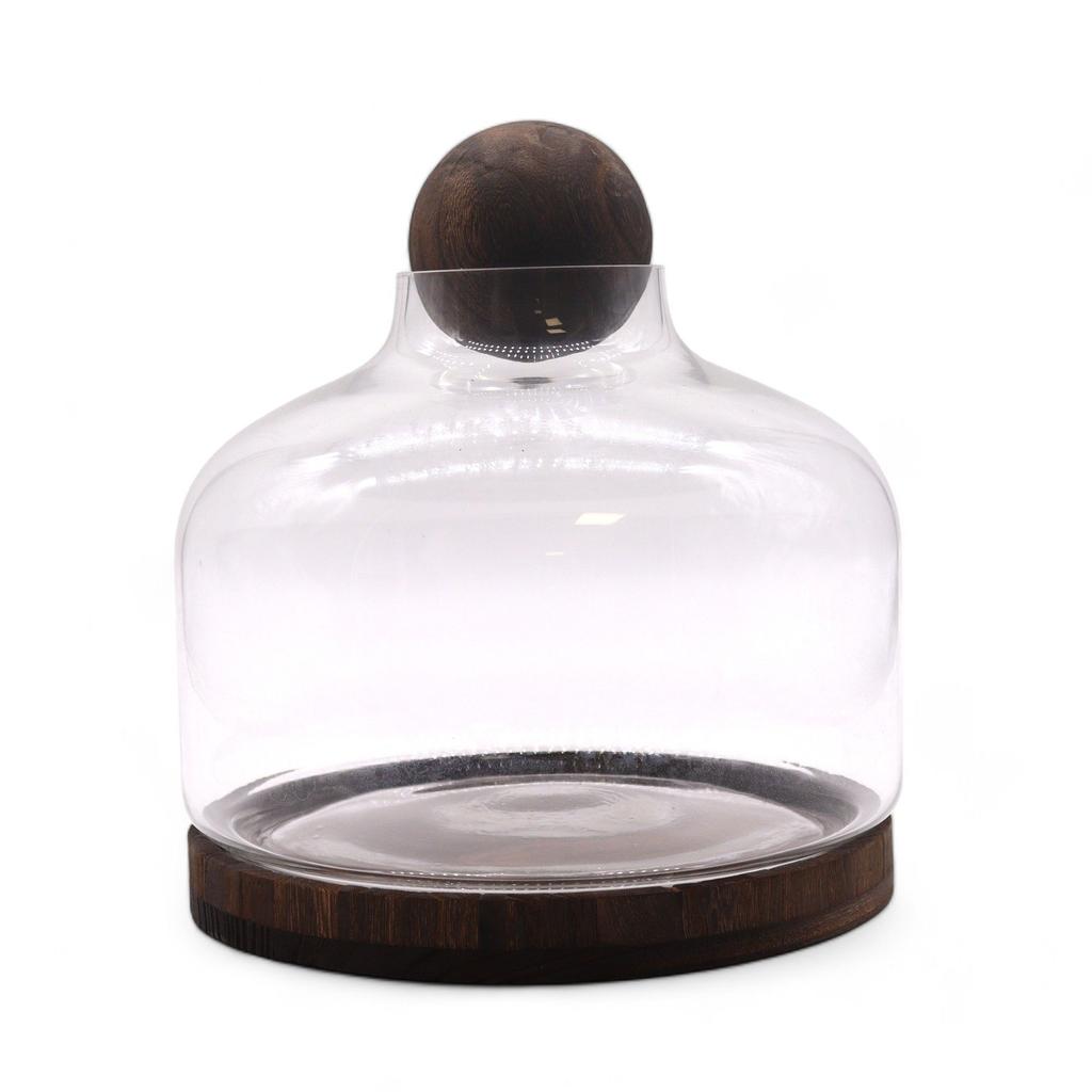 Terrarium Extra-Large Ball Top Dark Tung Wood