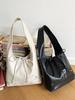 Soft PU Leather Women's Commuter Shoulder Bags Casual Bowknot Female Tote Underarm Bag Solid Color Ladies Handbags with Purse