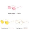 Geometric Metal Sunglasses With Colorful Ocean Lenses For Outdoor And Party Use
