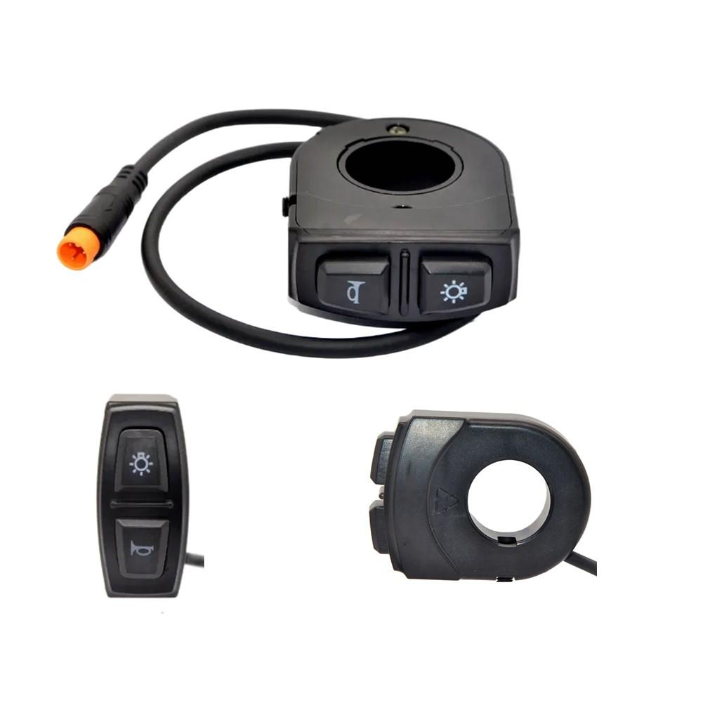 Electric Bike 2 In 1 Switch for Headlight and Speaker with Waterproof 3pin