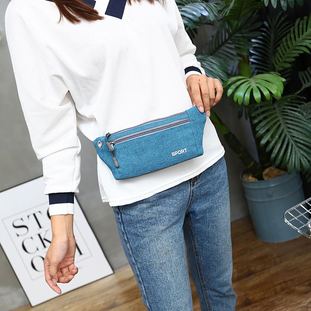 Women Men Multi-function Pockets Outdoor Sport Leisure Messenger Waist Packs Bag