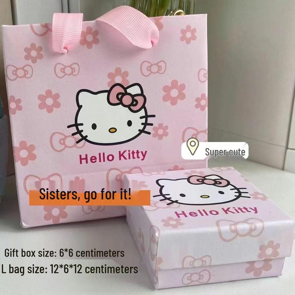 Korean Cartoon Jewelry Box: KT Cat Bracelet & Ring Gift Packaging