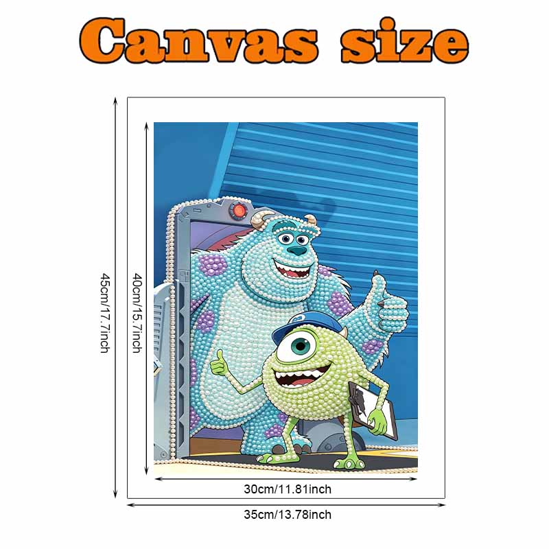 Disney Pearl Painting Monsters, Inc. DIY Pearl Art Painting Pearl Gem Painting Pictures Crafts Special Shape Home Wall Decoration