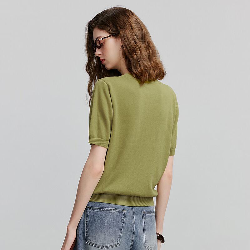 Dámský top s krátkým rukávem Chuyu 2025 s žakárovým úpletem s motivem domácího mazlíčka psa