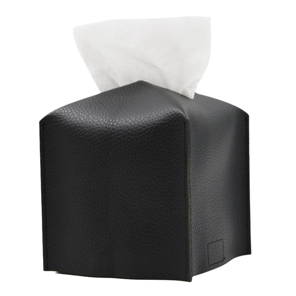 Waterproof PU Tissue Box Square Tissue Holder Minimalist Tissue Container  Office Use