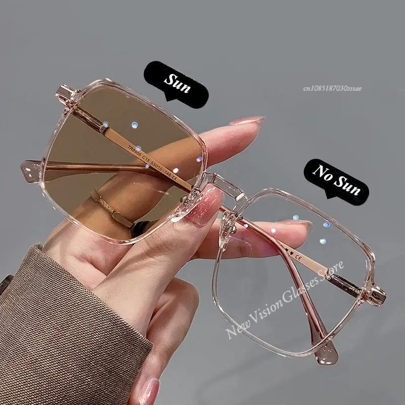 

Trendy Fashionable Reading Glasses Women Anti Blue Light Presbyopia Eyewear High-Definition Unisex Transparent Frame Eyeglasses 0