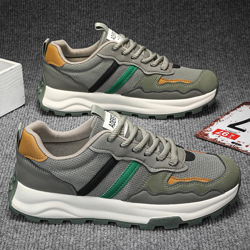 Scarpe autunno nuove casual e leggere da corsa sportive con suola spessa in rete traspirante