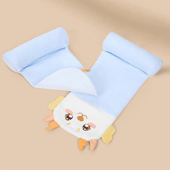 Baby Support Pillow Soft Breathable Infant Head Cushion for Newborns 0-12 Months Sleeping Lightweight Travel-friendly Baby Shaped Pillowcase