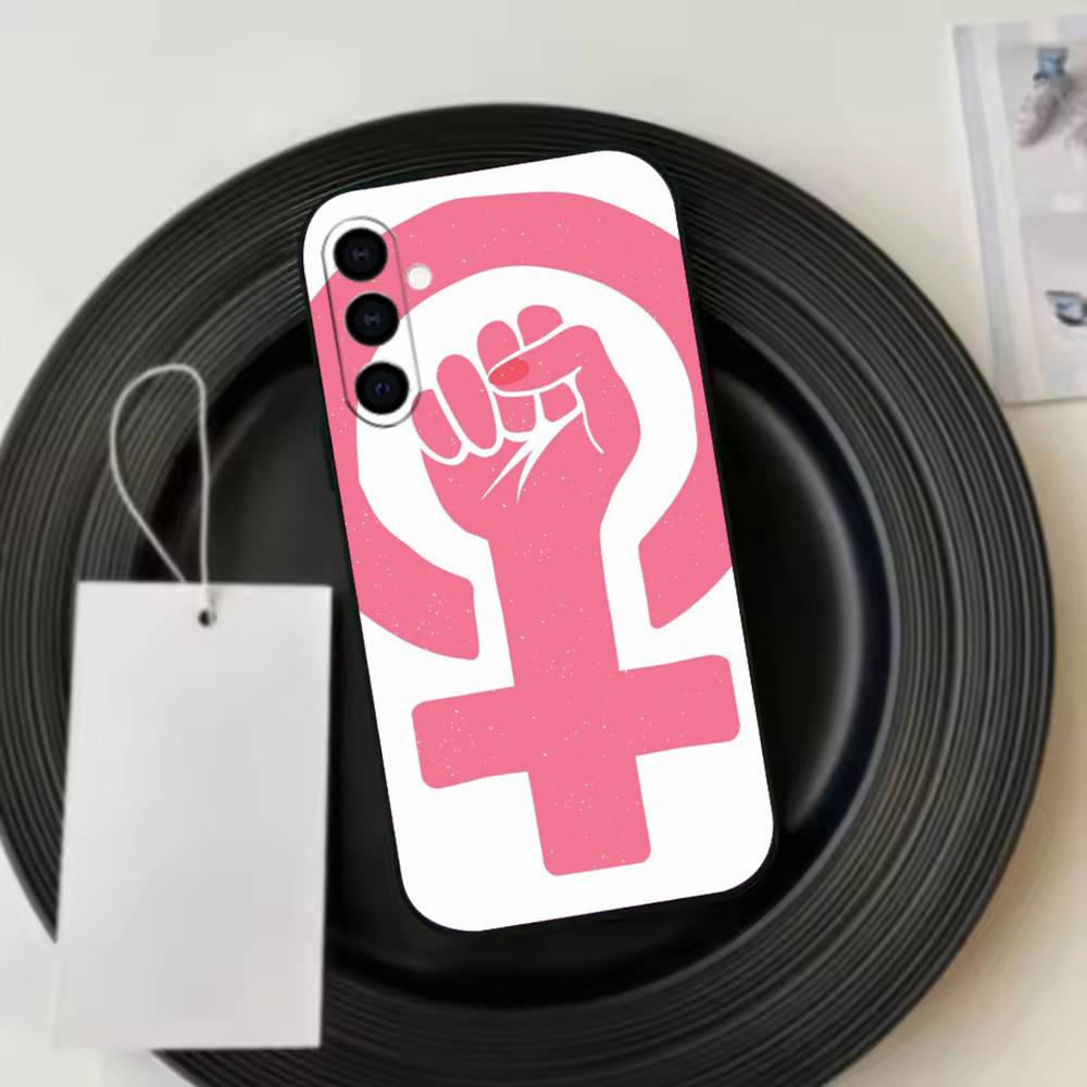 Feminist Feminism A-Aesthetics  Phone Case Black Silicone Soft For Samsung Galaxy A73,A72,A71,A70,A53,A52,A51