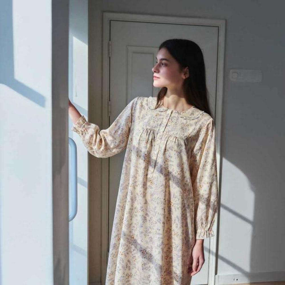VenuS Bright Moc 60S Floral Collar Women S dreSS Vgn4505 YE/85