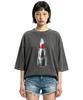 REBRENNER Dtf Lipstick Pigment Short Sleeve T-Shirt Blue
