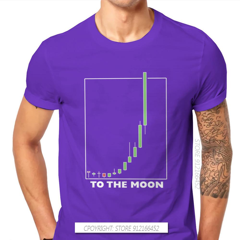 To The Moon Classic Wallstreetbets Stock Option Trading T Shirt Classic Graphic Big Size TShirt Big Sales Men