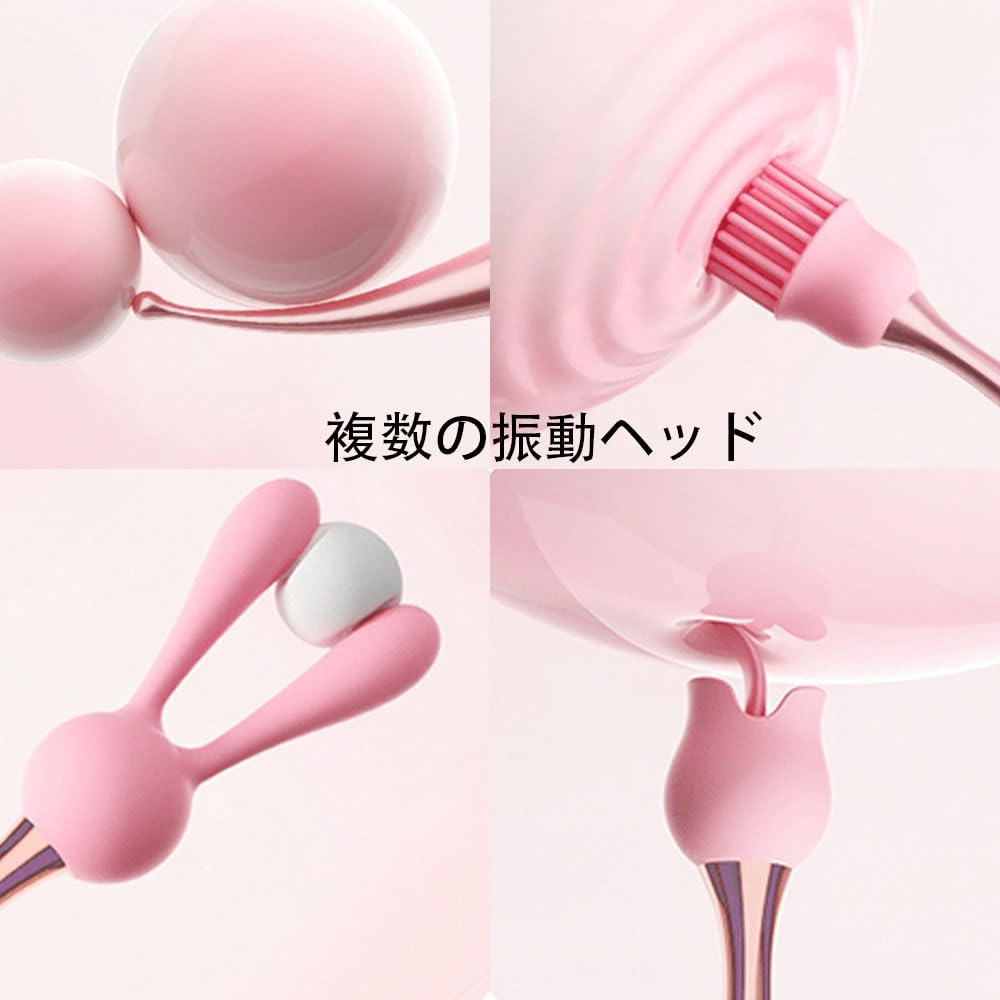 Vibrator for 10 Vibration USB 3 Different Contact Interchangeable Adult Toy for Beginners Women, Patterns, Rechargeable, Quiet, Heads, Parts, [Adult]