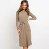 Women's Dress Autumn and Winter Fashion Slim Straps Long-sleeved Dress