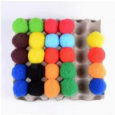 Palline di lana di polipropilene multicolore da 5 cm, kit fai da te per bambini, decorazione natalizia fatta a mano