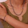 MamacitaSlay Einfaches 18K Gold Plated Edelstahl O-Kette Asymmetrisches Armband Halskette Tägliches Einzigartiges Wasserdichtes Schmuckstück Geschenk