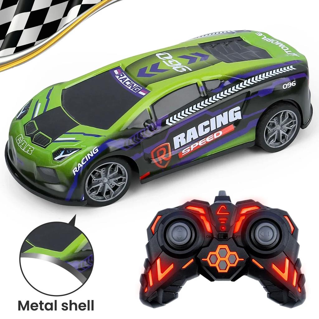 Non-Toxic 4Ch Rc Car High-Speed 2.4G Remote Control Drift Racing Car Toy With Iron Shell Vehicle Model Toys For Children Kids Birthday Gifts