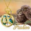 Owl Pocket Watch Skeleton Antique Roman Analog Display Waterproof Pocket Watch Pendant Necklace Chain Gold Birthday Anniversary Christmas Day Present