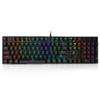 Redragon K556 RGB LED cu iluminare din spate, cu fir, mecanice pentru jocuri mecanice, prizele modernizate din aluminiu și tastatură moale, tactilă maro, comutatoare cu 104 taste.