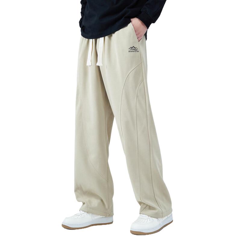 OVERPROTECTIONit Men's High Street Casual Loose Drape Wide-Leg Long Pants