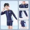 Boys' Cartoon Two-Piece Long Sleeve Swimsuit – S, M, L Sizes, Sun Protection, Quick-Dry Summer Swimwear.