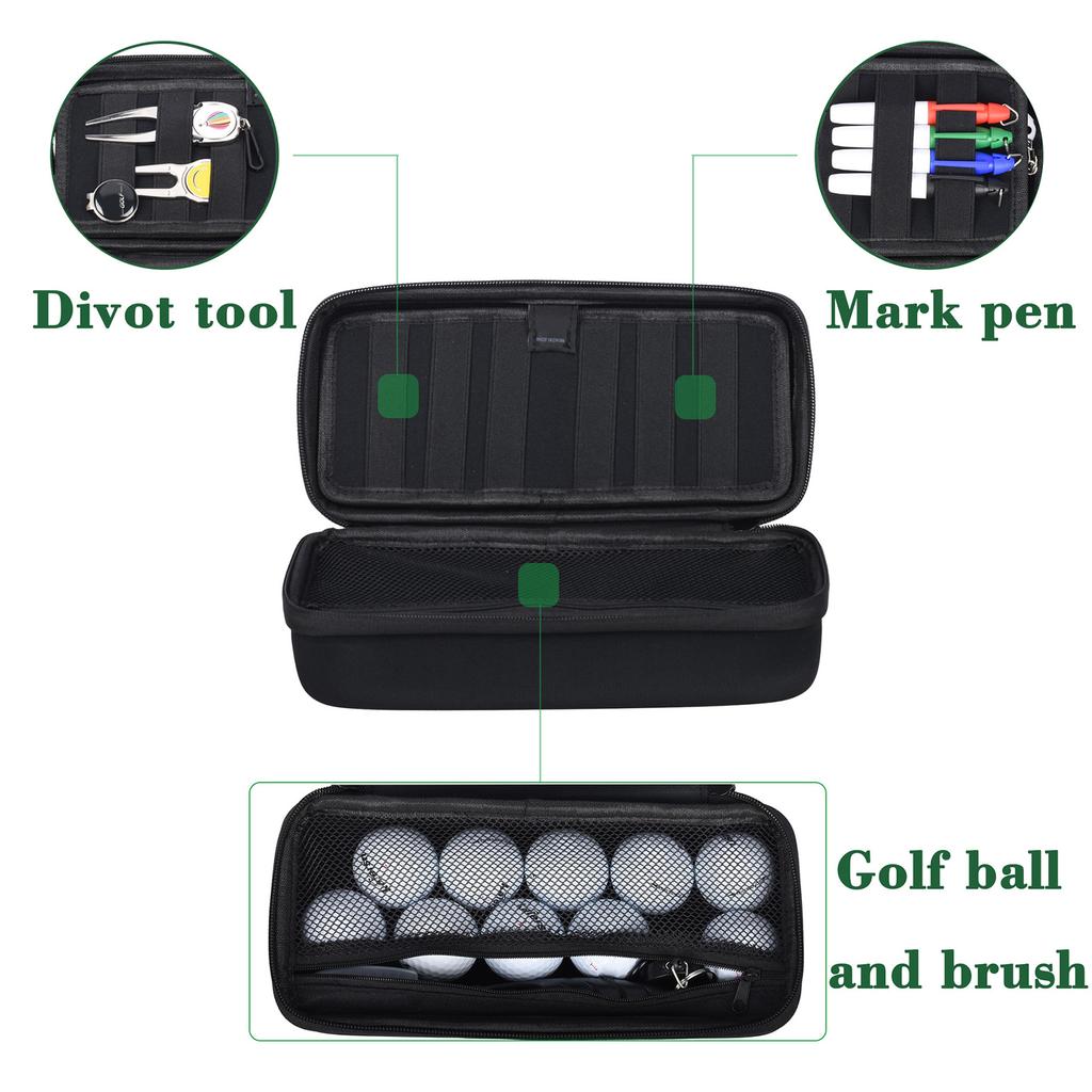 Golf Balls Storage Box Golf Accessory Protect Case Valuables Protective Box Golf Hard Case Gift for Men and Women